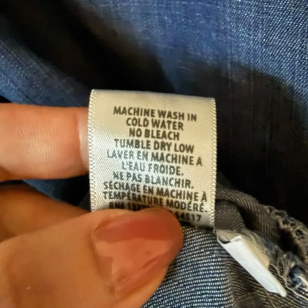 Anthropologie Cloth and Stone Tencel Denim Buttondown Shirt - Picture 5 of 6